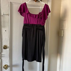 Black with fuchsia color dress - size L